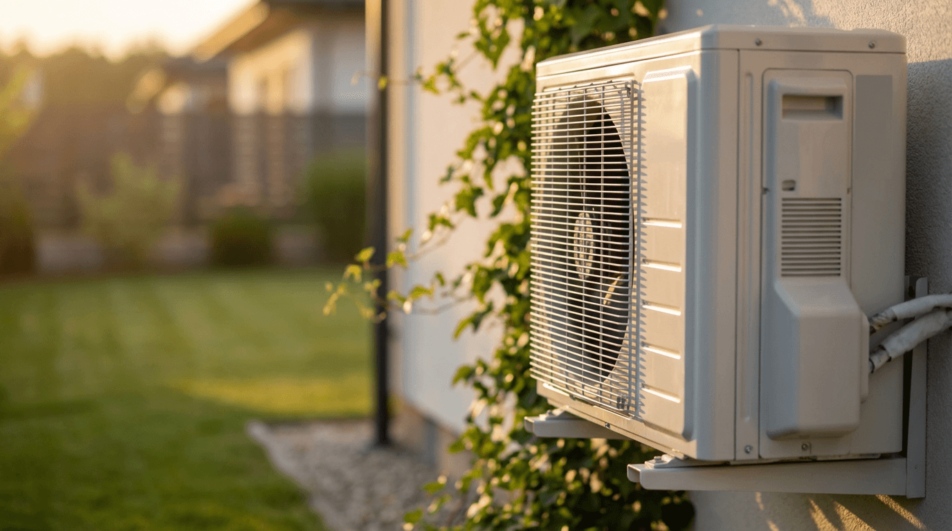 New AC condenser unit installed outside a home in Bradenton